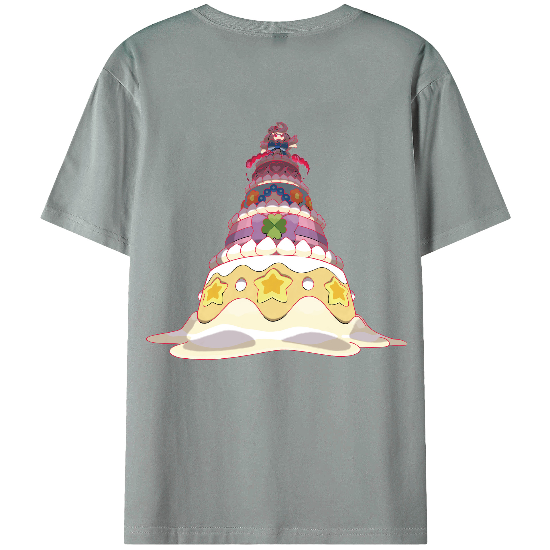（画像用） ポケットモンスター Pokémon 綿100％ メンズ半袖Tシャツ（バックプリント） 通気性
